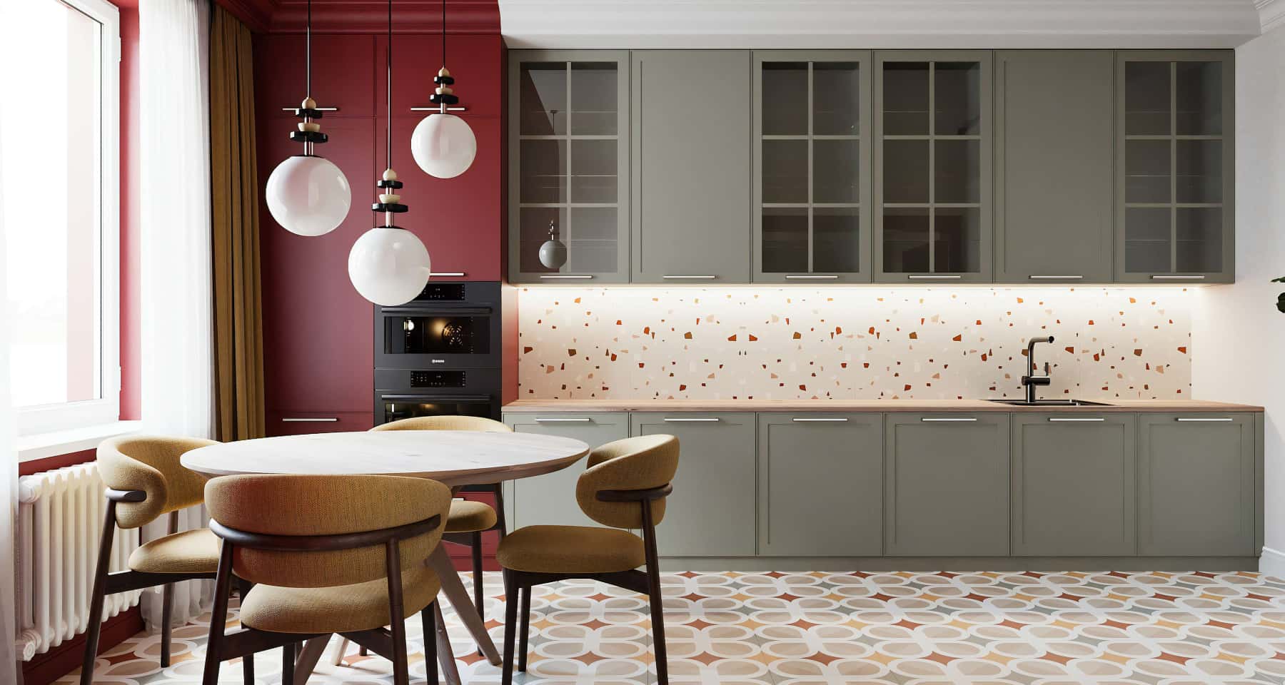 Nowoczesne trendy Nowoczesne połączenie kolorów we wnętrzu, trendowy design w 2026 roku. Inspiracja stylem.