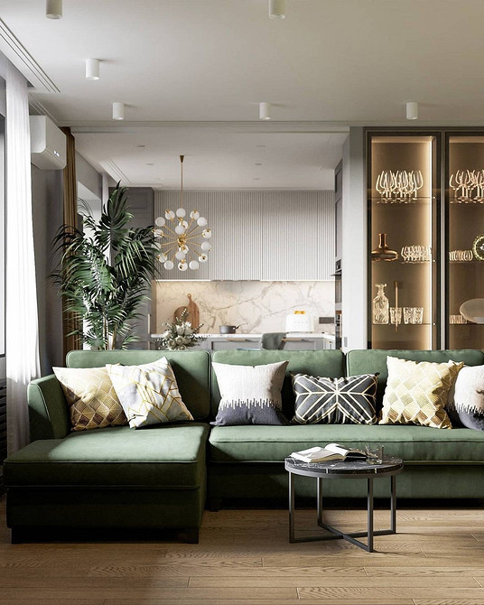 Skandynawski serwantka salon Mały serwantka do salonu w skandynawskim stylu, jasne drewno i minimalizm