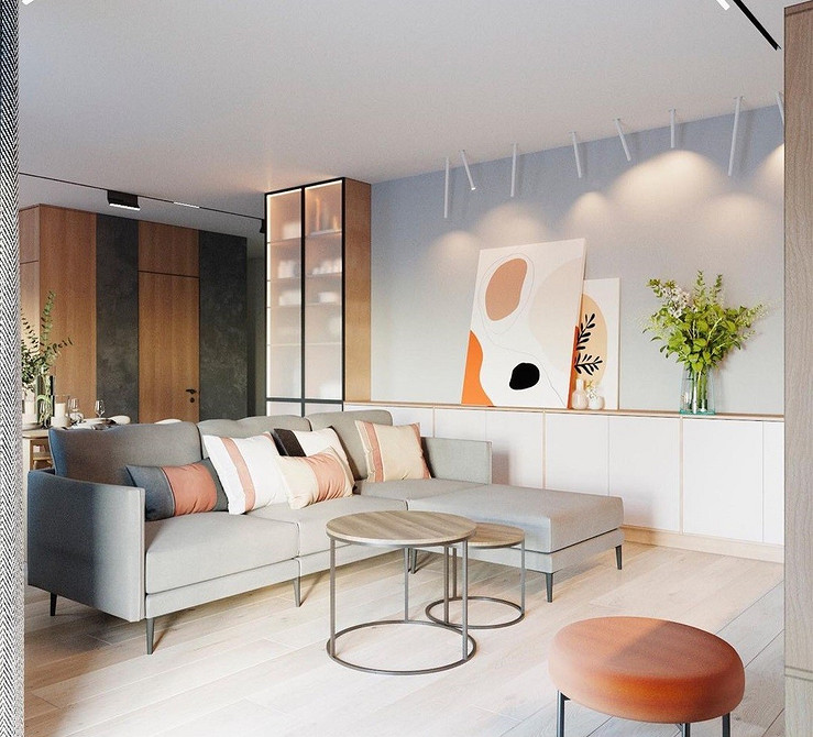 Loftowy serwantka salon Nowoczesny serwantka z drewna i metalu w salonie w stylu loft