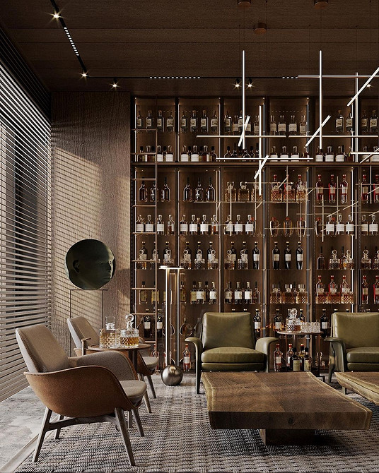 Ciemny serwant: Elegancja Serwant w ciemnych kolorach do nowoczesnego salonu, dodający głębi i elegancji wnętrzu.