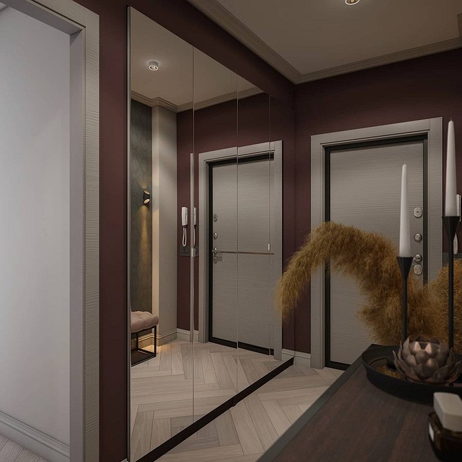 Szafa z podświetleniem LED Szafa z podświetleniem w przedpokoju: dodatkowe oświetlenie i stylowy element wystroju.