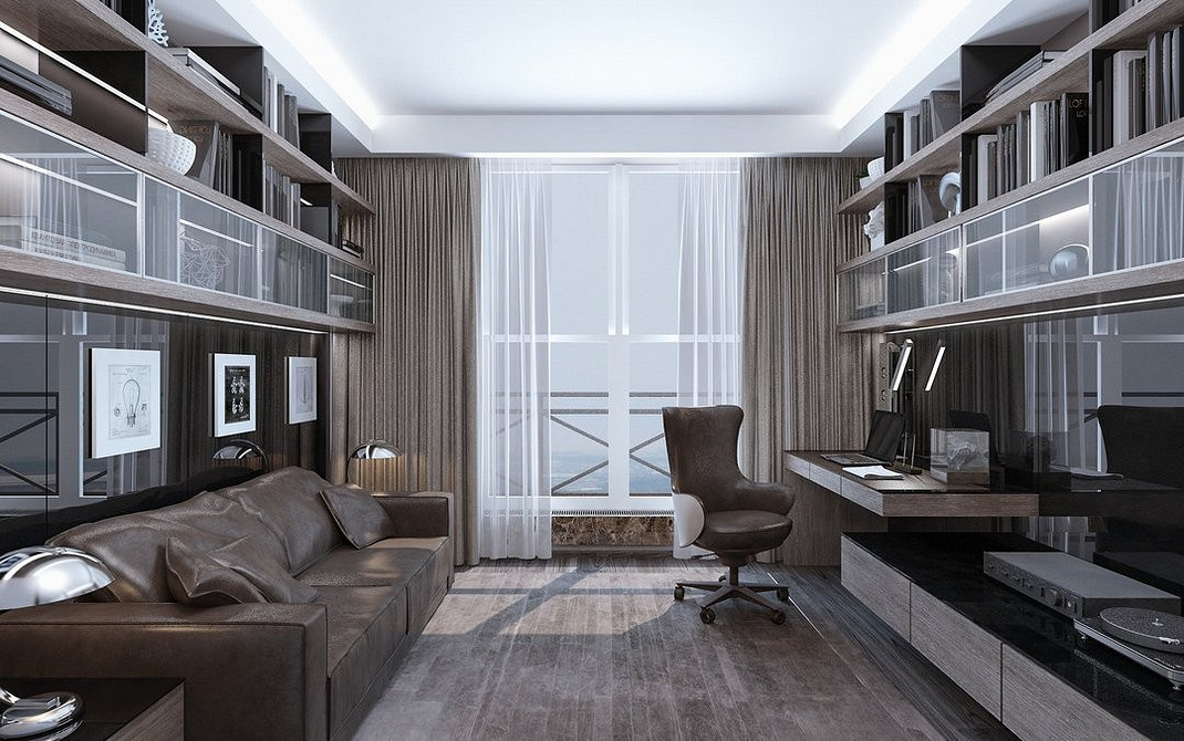 Sofa: Porady sąsiedzkie Brązowa sofa w salonie: jak dobrać dodatki i kolory ścian, porady sąsiedzkie