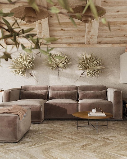 Orzechowa sofa: Komfort Stylowa brązowa sofa w odcieniach orzechowych: idealna do pokoju dziecięcego