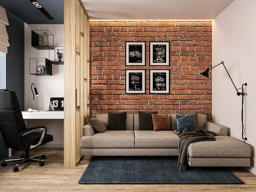 Odcienie orzechowe: Przytulność Brązowa sofa w odcieniach orzechowych w nowoczesnym salonie: ciepło i styl.