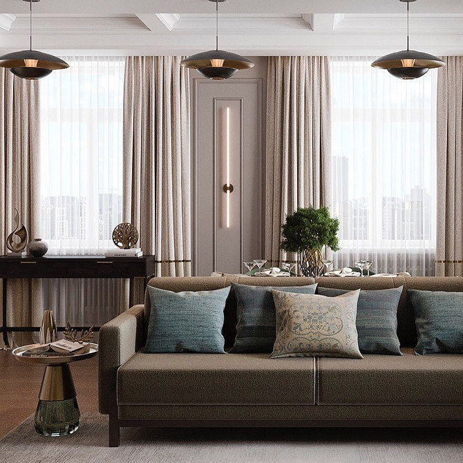 Sofa do małego wnętrza Brązowa sofa z funkcją spania w małym mieszkaniu - oszczędność miejsca i wygoda.