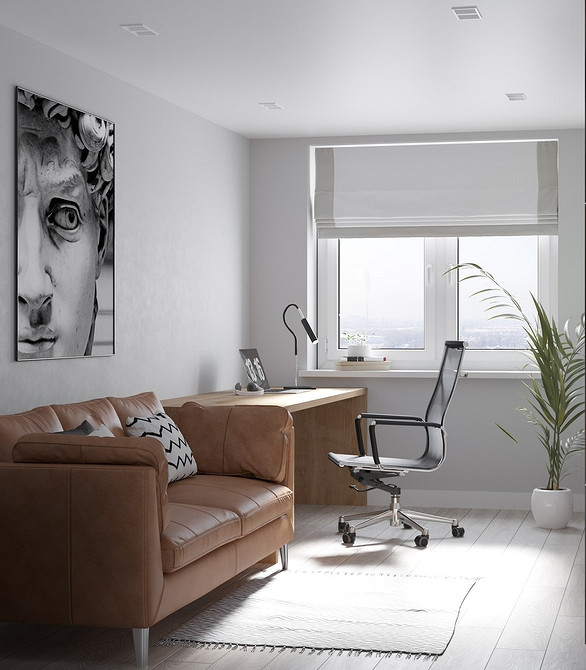 Nowoczesna brązowa sofa Brązowa sofa w nowoczesnym salonie: elegancja i komfort w jednym miejscu