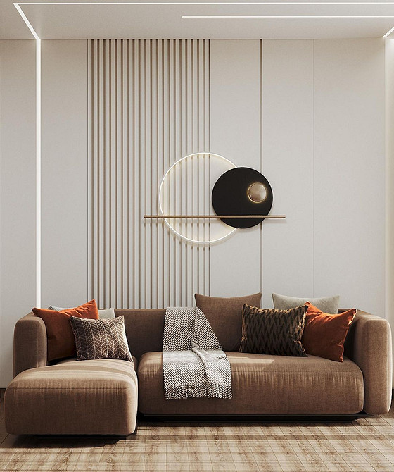 Kolory i brązowa sofa Zestawienie kolorów w salonie z brązową sofą: najlepsze rozwiązania designerskie.