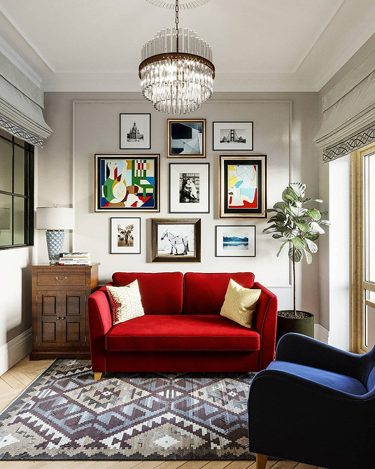 Minimalizm i Czerwień Czerwona sofa w stylu minimalistycznym: inspiracje i pomysły na aranżacje salonu