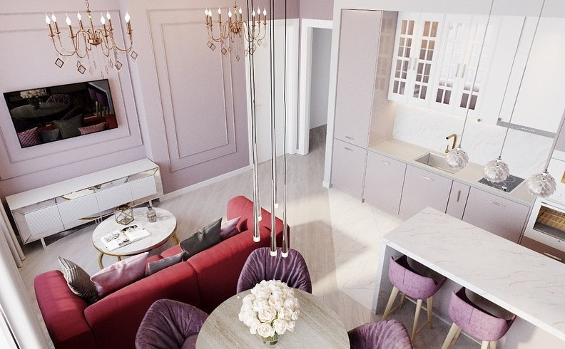 Gdzie postawić sofę? Inspiracje na umieszczenie czerwonej sofy w salonie. Porady projektantów, 2026.