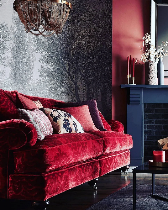 Ekoskóra na plus Czerwona sofa ekoskóra. Łatwa w czyszczeniu i stylowa sofa do salonu.