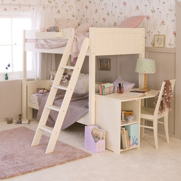 Wszystko w jednym Funkcjonalne łóżko piętrowe z biurkiem i szafą dla małego mieszkania w 2026