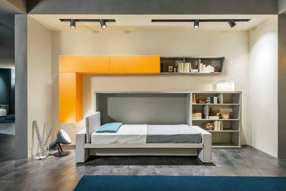 Nowoczesne łóżko w szafie Nowoczesne łóżko transformer chowane w szafie: meble do małego mieszkania w stylu 2026.