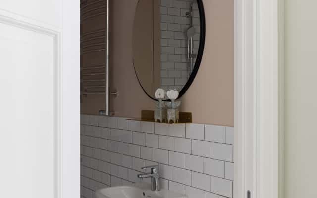 Kawalerka w Kijowie Projekt kawalerki w Kijowie z podziałem na kuchnię i część wypoczynkową.