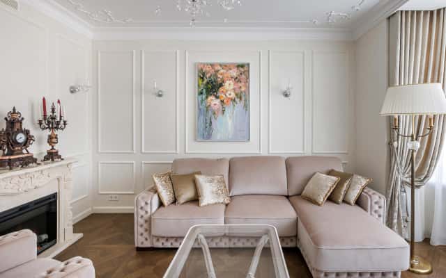 Elegancja po Kijowsku Elegancki design mieszkania po remoncie w Kijowie w stylu nowoczesnej klasyki aranżacja wnętrz 2026.