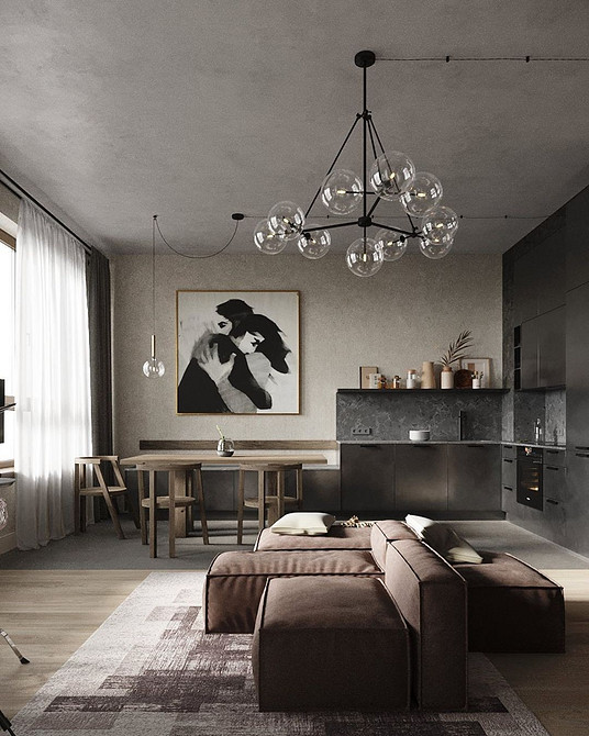 Sofa: Podnóżek i relaks Sofa modułowa z podnóżkiem - idealne rozwiązanie dla małych przestrzeni.