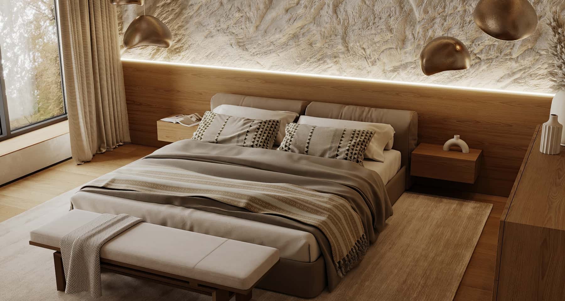 Nowoczesna łazienka rodzinna Łazienka w nowoczesnym domu dla rodziny z elementami drewna i kamienia