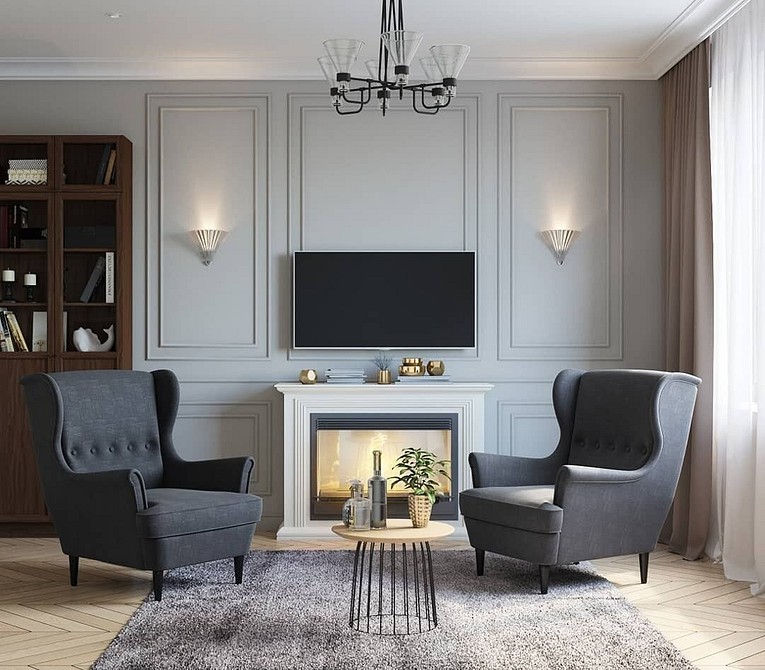 Nowoczesny design niszy dla telewizora z podświetleniem i kontrastowymi kolorami – inspiracje 2026.