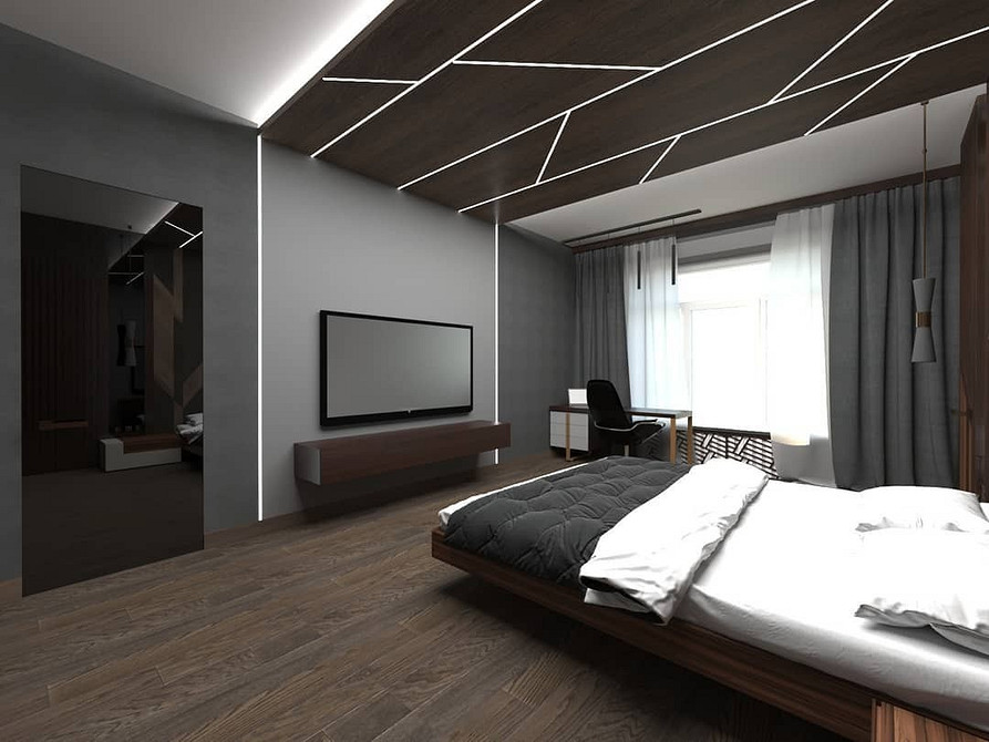 LED i Efekt Lewitacji Nowoczesna sypialnia z lewitującym łóżkiem i podświetleniem LED – dynamiczny design 2026