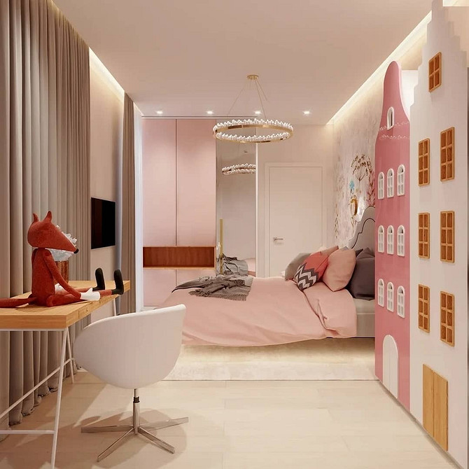 Przytulny blask nocy Oświetlenie LED pod podwieszanym łóżkiem tworzy przytulną atmosferę w sypialni. Styl loft 2026.