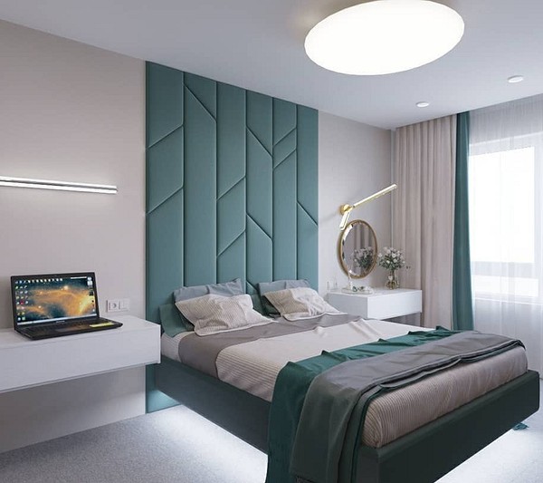 Design w małym mieszkaniu Eleganckie latające łóżko w małym mieszkaniu, optymalizacja przestrzeni i designerski wygląd.