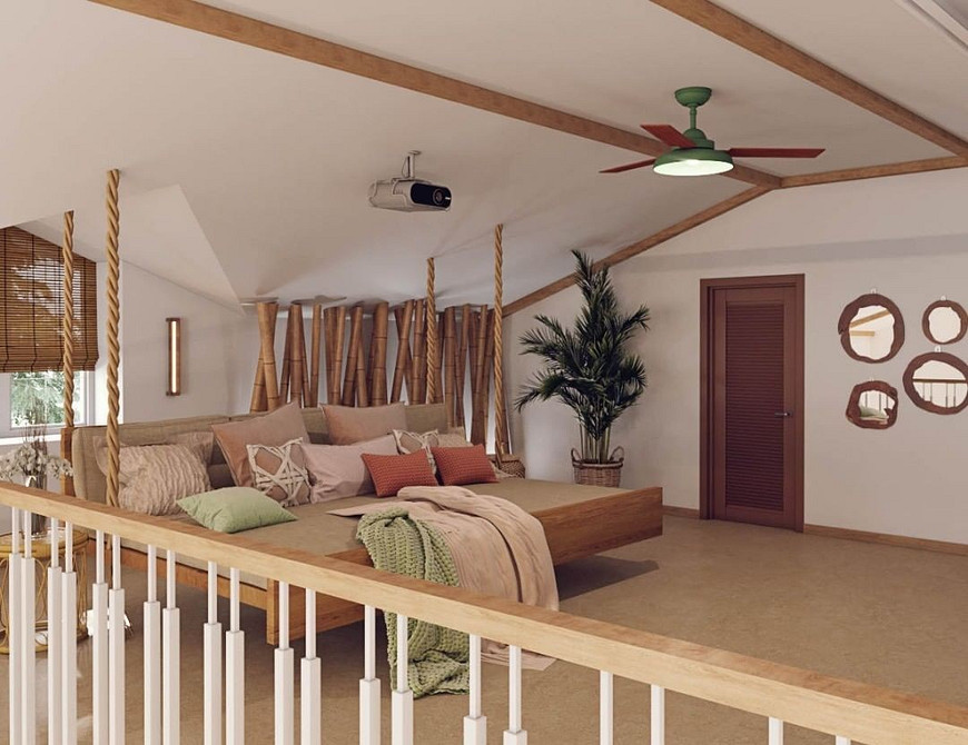 Luksus i nowoczesność Luksusowe latające łóżko z zaawansowanym oświetleniem LED, dodające elegancji i nowoczesności sypialni.