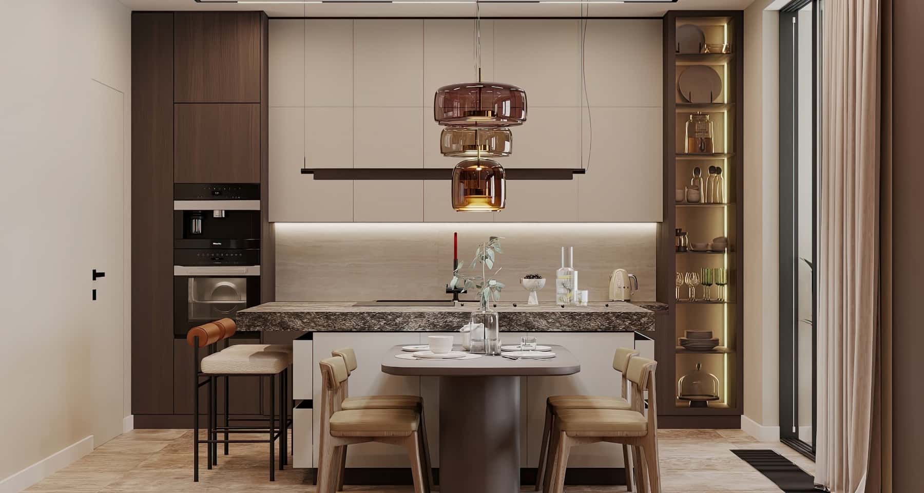 Dofaminowa sypialnia Trendy w remoncie mieszkania 2026: dizajn dofaminowy w sypialni z roślinami.