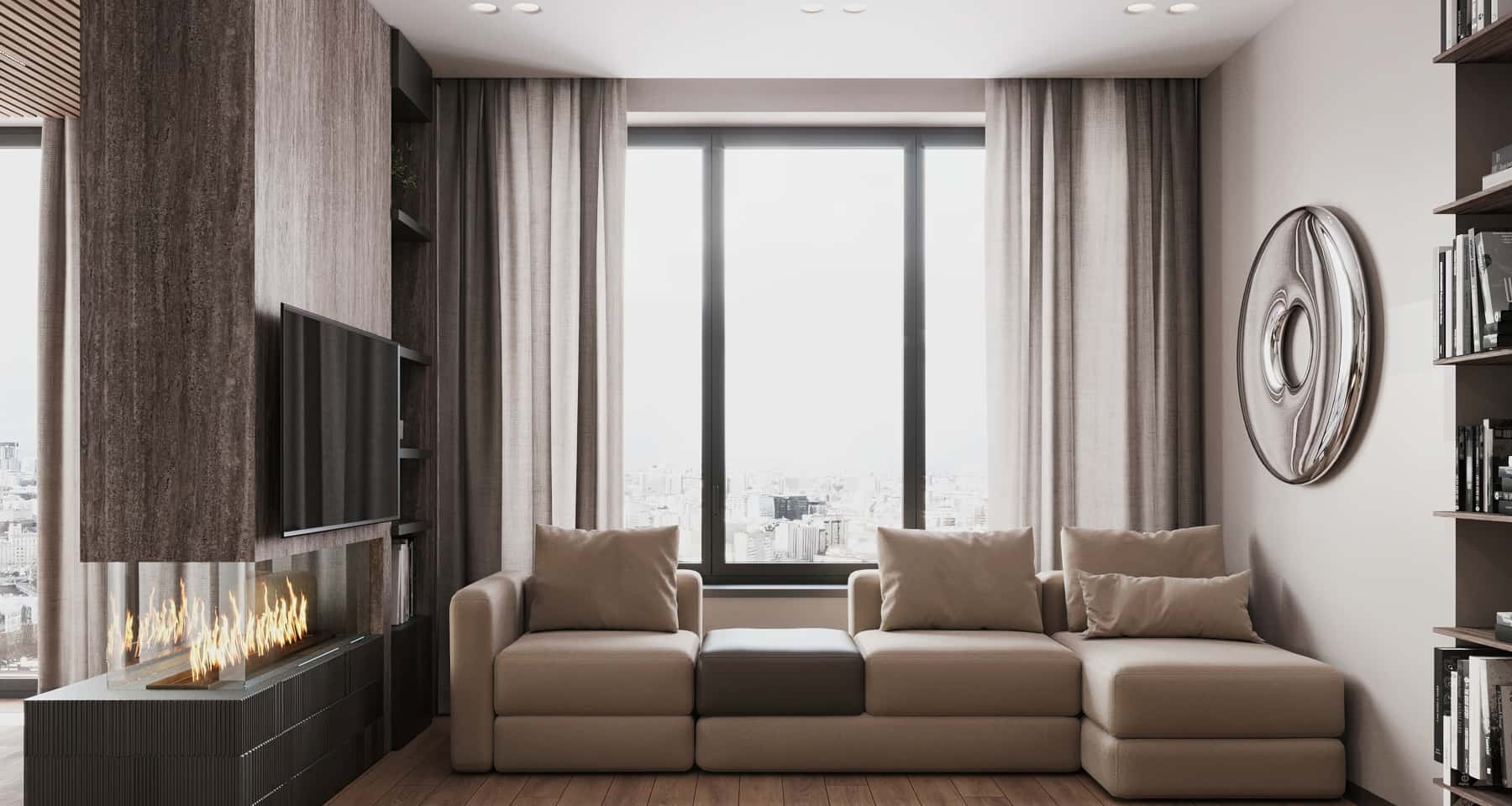 Biuro w kuchni Nowoczesna kuchnia z wyspą 2026, która służy jako biuro do pracy zdalnej.