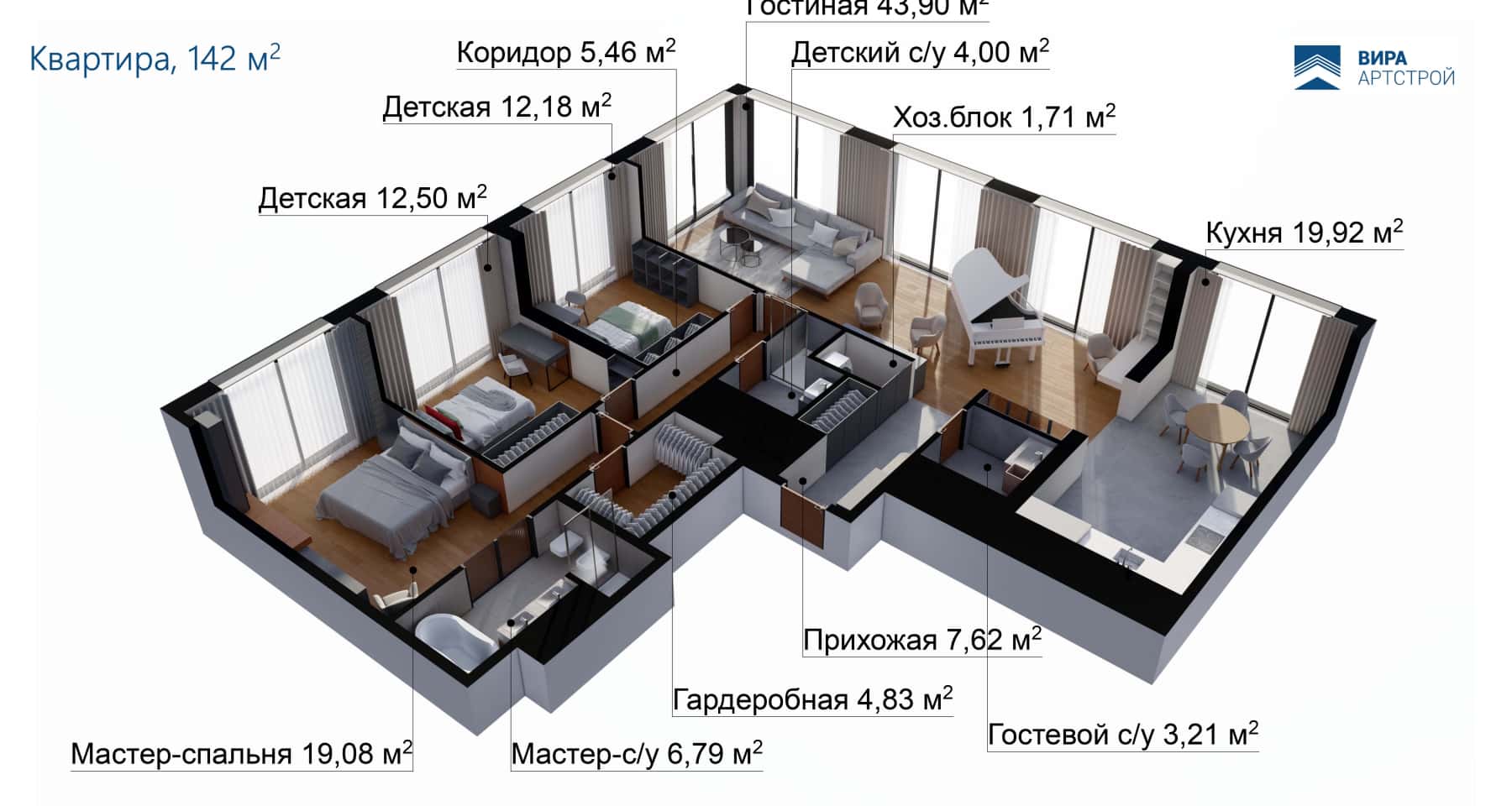 Surowy potencjał wnętrza Betonowe ściany w nowym mieszkaniu przed remontem i projektowaniem wnętrz w 2026.