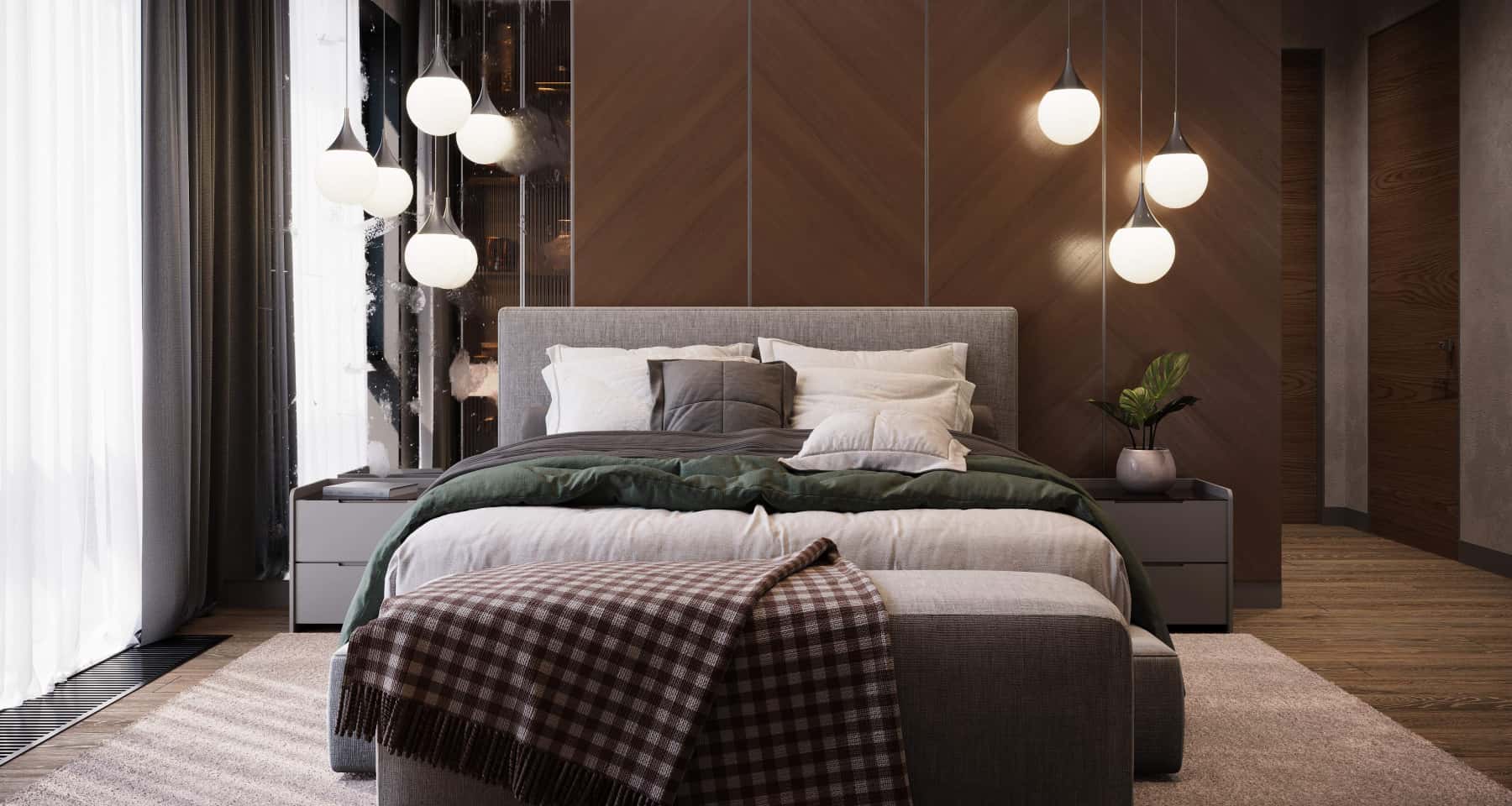 Trendy betonowe Małe mieszkanie w stylu nowoczesnym: betonowe ściany i szaro-brązowa paleta kolorów 2026.