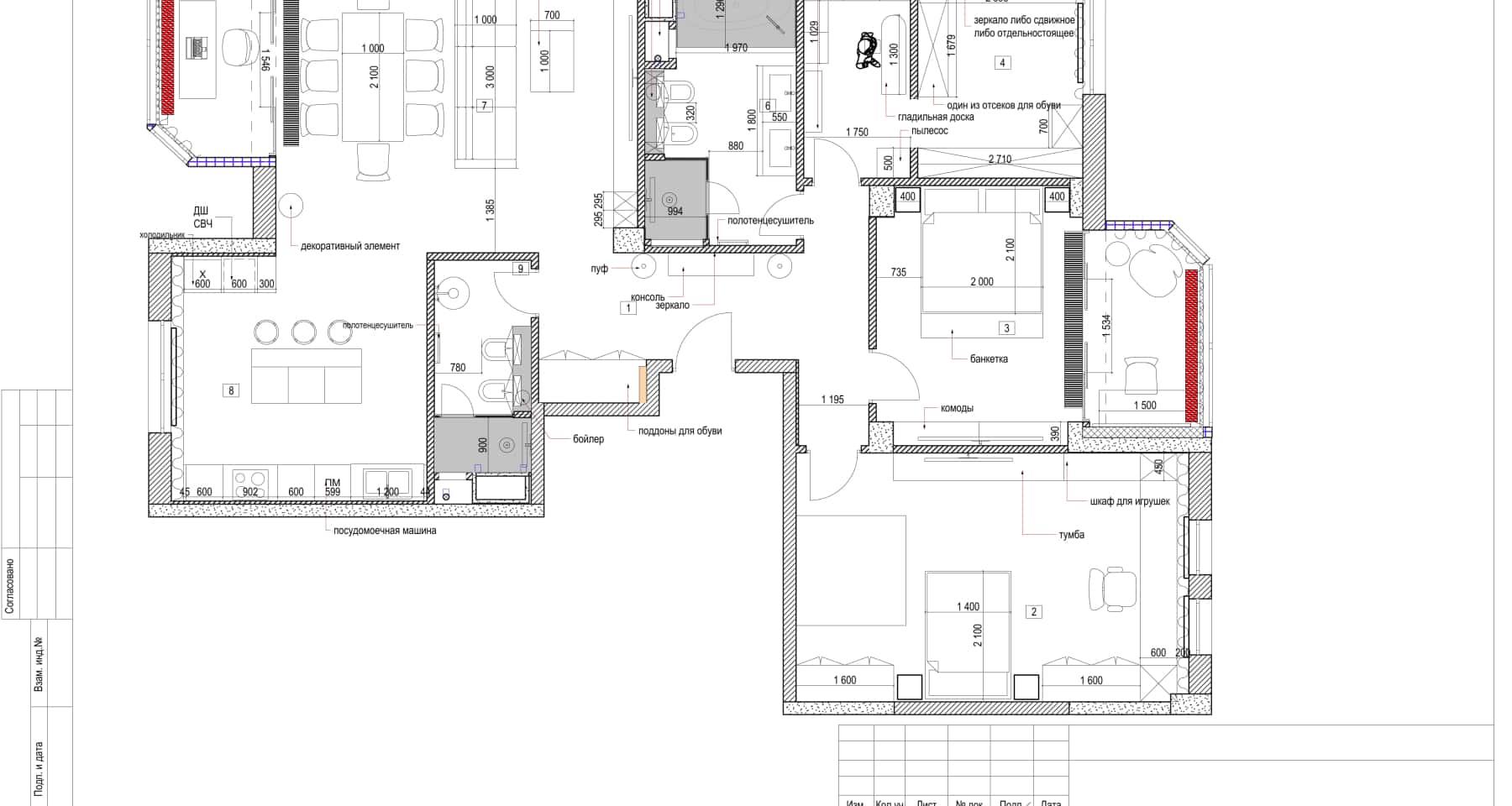 Otwarta Przestrzeń Połączenie kuchni z salonem tworzące otwartą przestrzeń w trzypokojowym mieszkaniu.