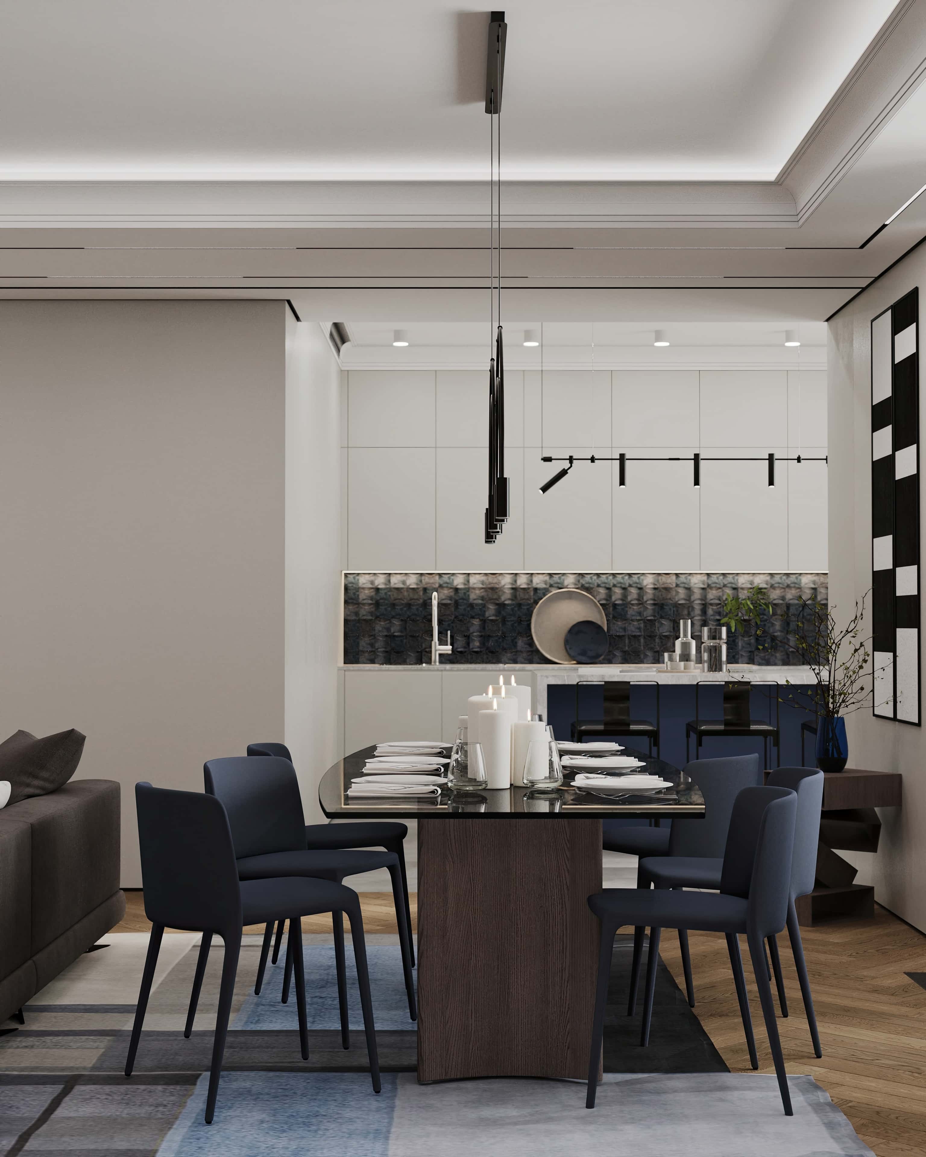 Sypialnia z Akcentem Jasna sypialnia z akcentującą ścianą za łóżkiem w trzypokojowym mieszkaniu.