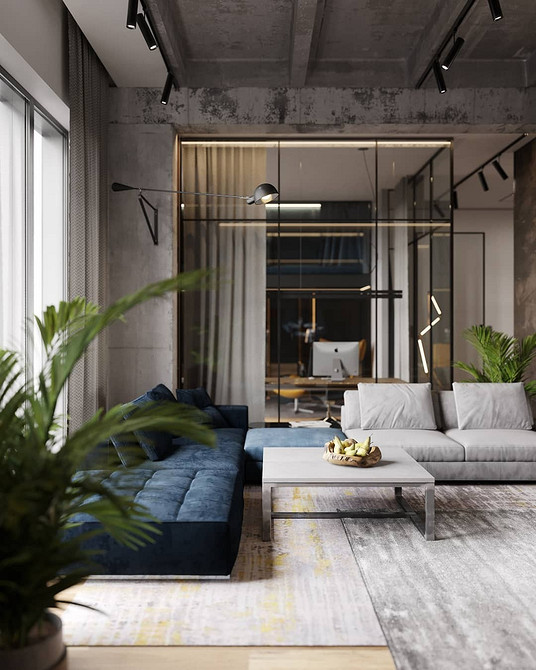 Jasna sofa modułowa Dwukolorowa sofa modułowa w jasnych barwach. Idealna do małego mieszkania w 2026.