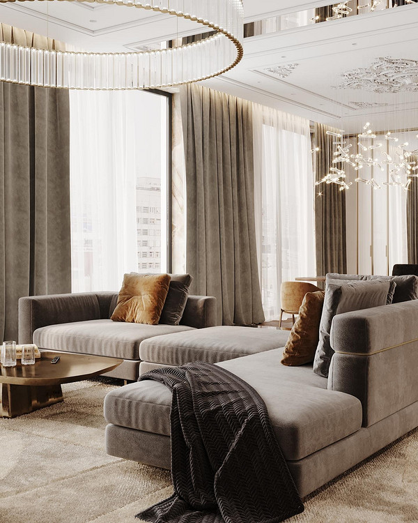 Neutralna sofa 2026 Modna sofa w neutralnych kolorach, idealna do nowoczesnego salonu w 2026