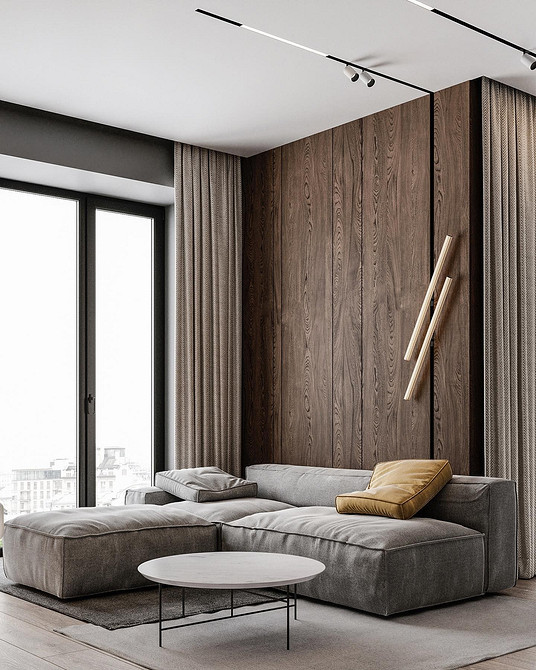 Elegancka sofa 2026 Elegancka sofa z poduszkami dekoracyjnymi, styl nowoczesny na rok 2026