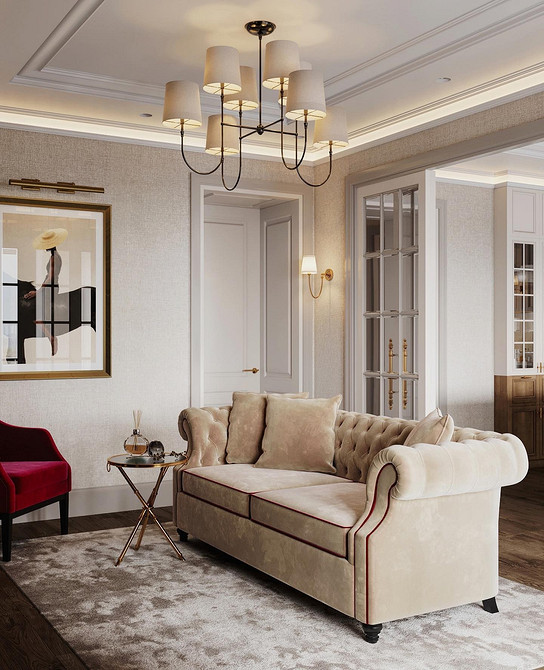 Nowoczesny Salon Nowoczesny salon z komfortową sofą. Idealne połączenie funkcjonalności i estetyki.