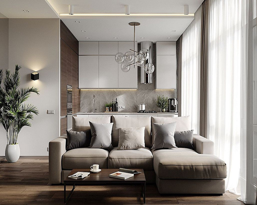 Jasna, drewniana sofa Jasna sofa z drewnianymi elementami, ekologiczny styl na trendy 2026