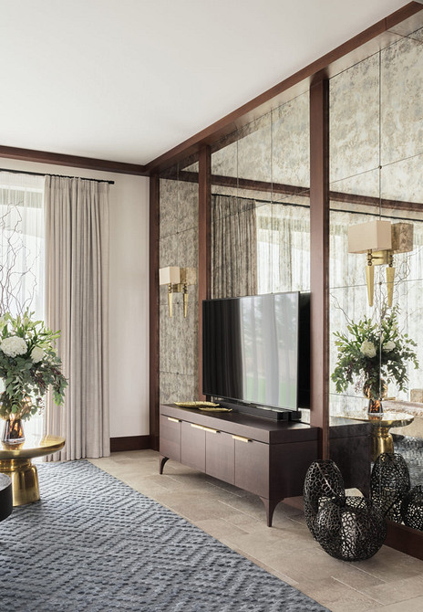 Światło i Design Szafka RTV z podświetleniem akcentującym w nowoczesnym salonie. Efektowne podświetlenie LED.