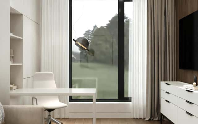 Przestronny Dom 2026 Nowoczesne projektowanie wnętrz 2026: Jasne, przestronne wnętrze z akcentami kolorystycznymi.