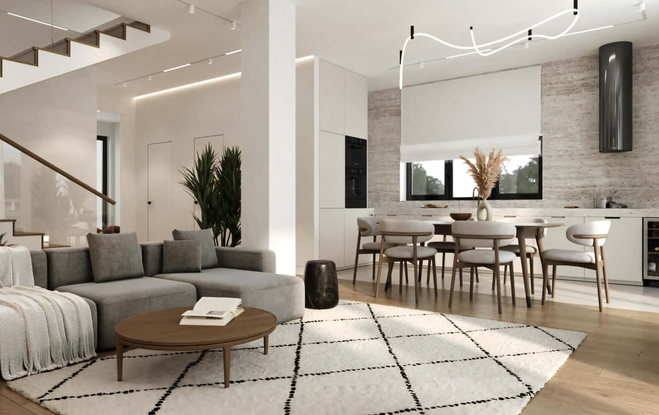 Skandynawski Dom 2026 Dom z charakterem: Projekt wnętrz 2026 w stylu skandynawskim z elementami naturalnego drewna.