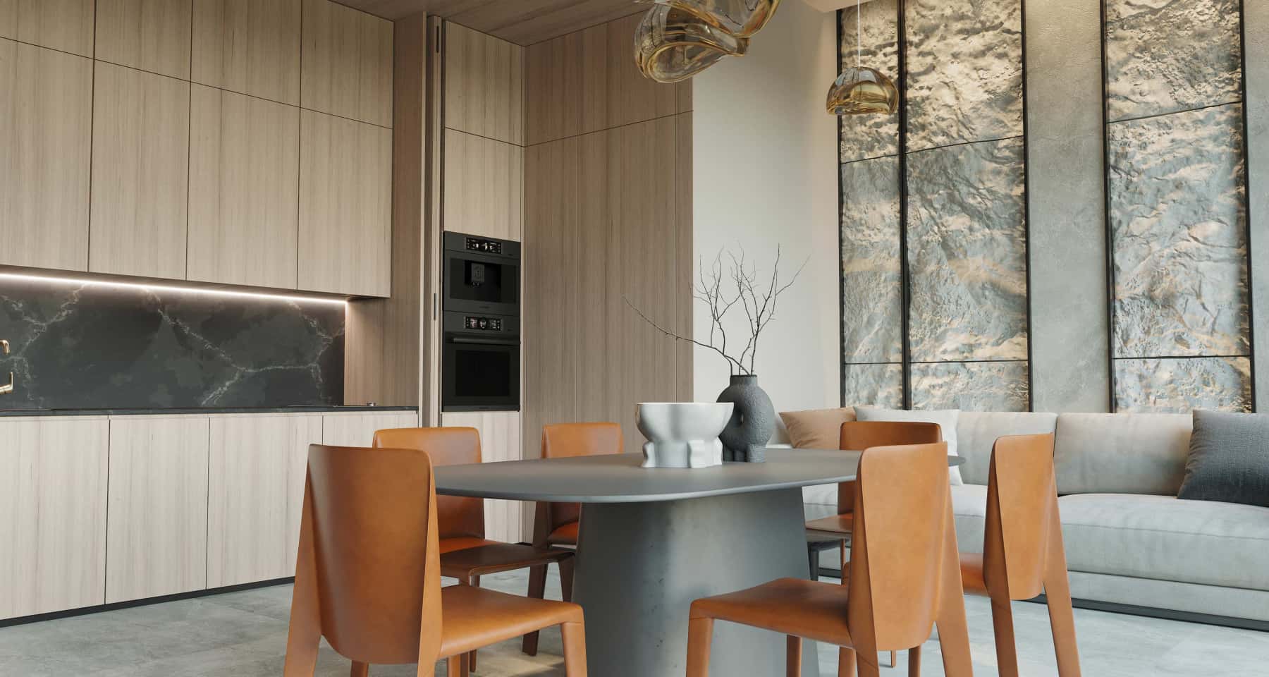 Japandi: Drewno i minimalizm Japandi styl aranżacji wnętrz 2026: drewniane elementy w minimalistycznym mieszkaniu.