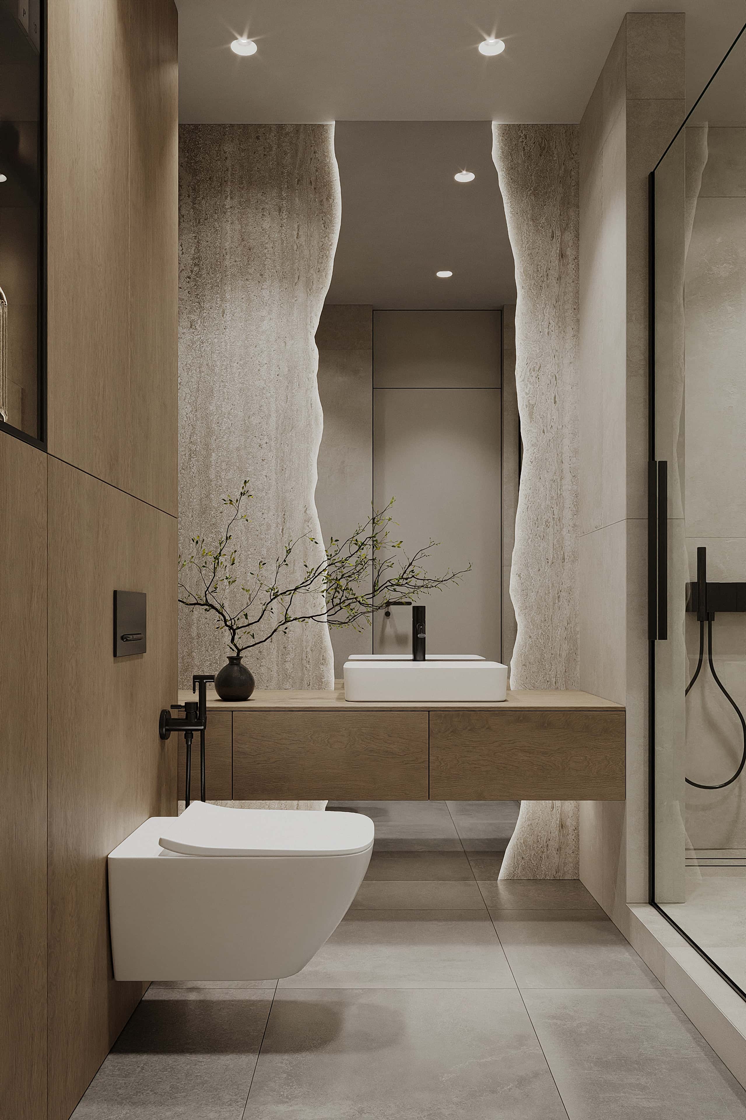 Japandi: Ciepło i minimalizm Przytulne mieszkanie w stylu japandi z ciepłym drewnem i minimalistycznym wystrojem wnętrz.