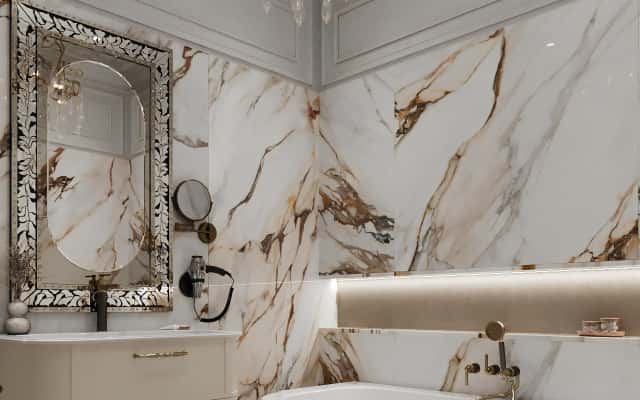 Kontrast w salonie Kontrastowe kolory w loftowym salonie z oświetleniem industrialnym i elementami neobaroku.