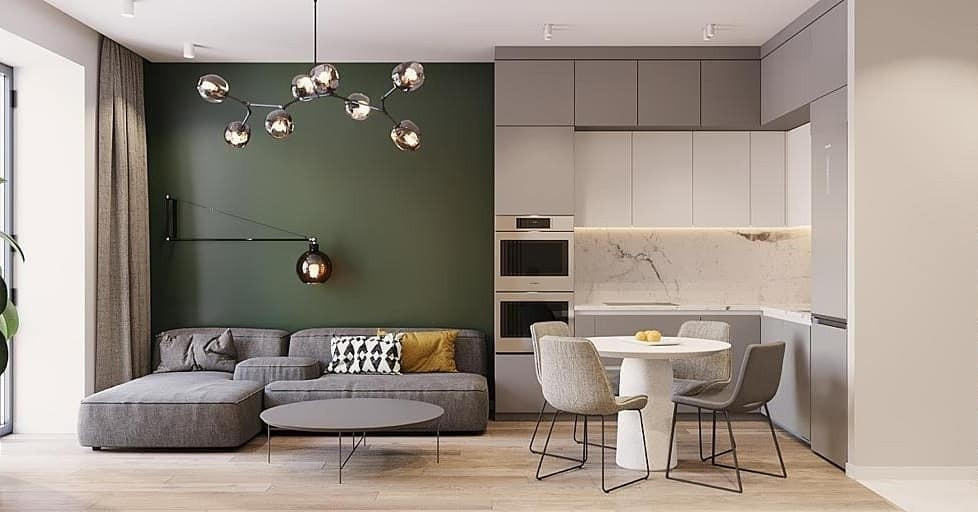 Jasny narożnik kuchenny Jasna kuchnia z narożnikiem pod oknem: komfort i naturalne światło.