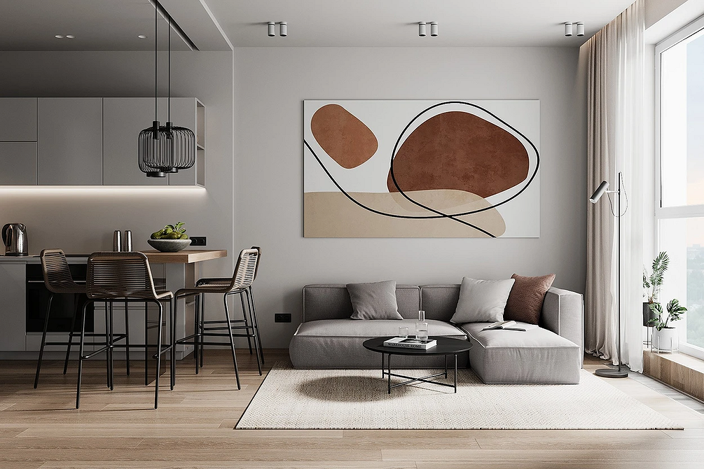 Przytulny narożnik kuchenny Narożnik kuchenny z poduszkami: przytulny kącik do relaksu w kuchni.