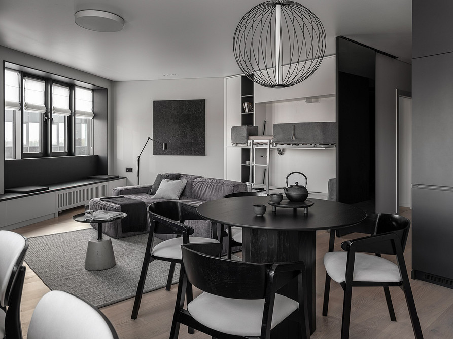 Strefa komfortu Kuchnia z salonem i narożnikiem, który dzieli przestrzeń i dodaje komfortu w 2026.