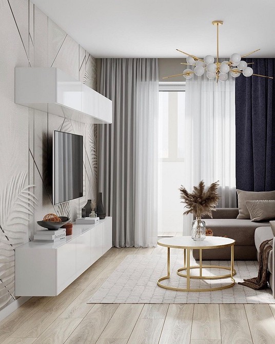 Szafka RTV narożna Narożna szafka RTV – optymalne wykorzystanie przestrzeni w małym mieszkaniu.