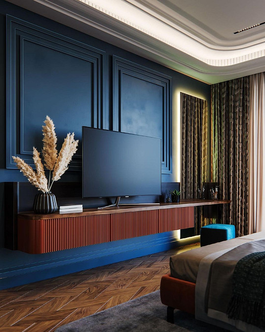 Narożna szafka RTV Narożna szafka RTV – sprytne rozwiązanie do małego mieszkania, oszczędność miejsca.