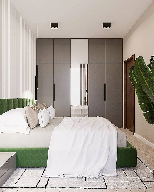 Szafa narożna Narożna szafa przesuwna z lustrem, optymalne wykorzystanie przestrzeni w domu