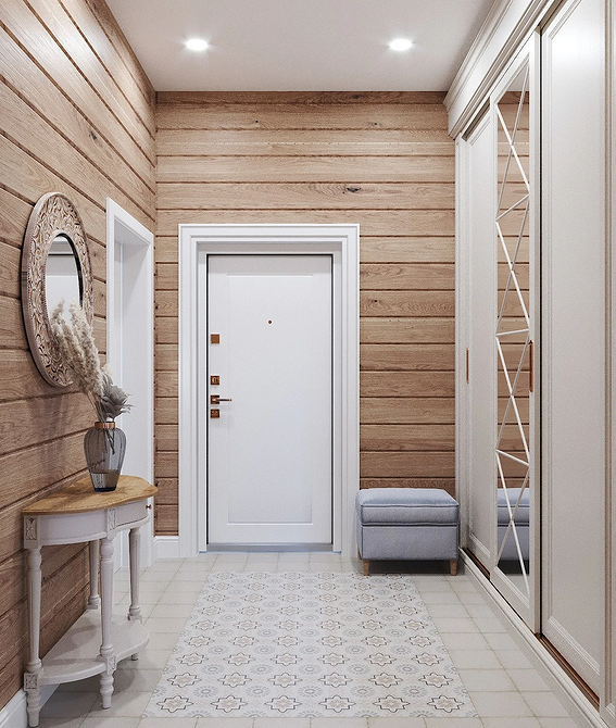 Wygodna szafa Nowoczesna szafa z dużym lustrem i wygodnymi uchwytami