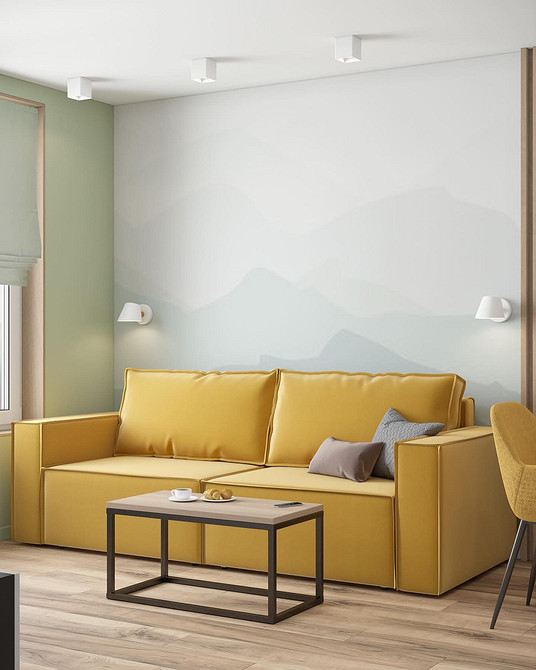 Salon z żółtym akcentem Design salonu z żółtą sofą: inspirujące pomysły na stworzenie unikalnego wnętrza.